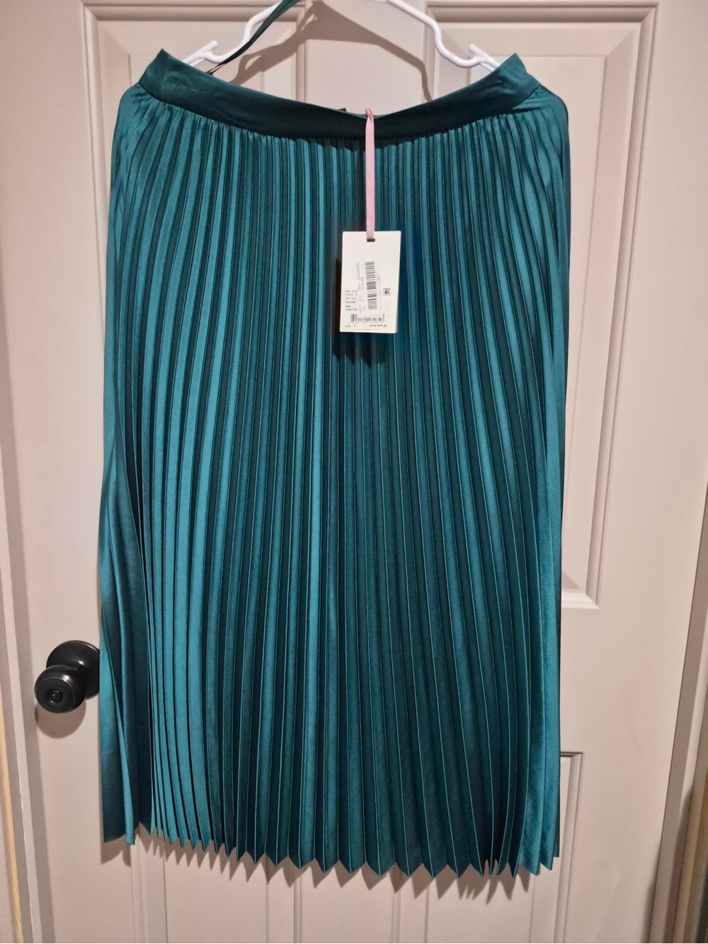 Alex Marie Teal Pleated Midi Skirt